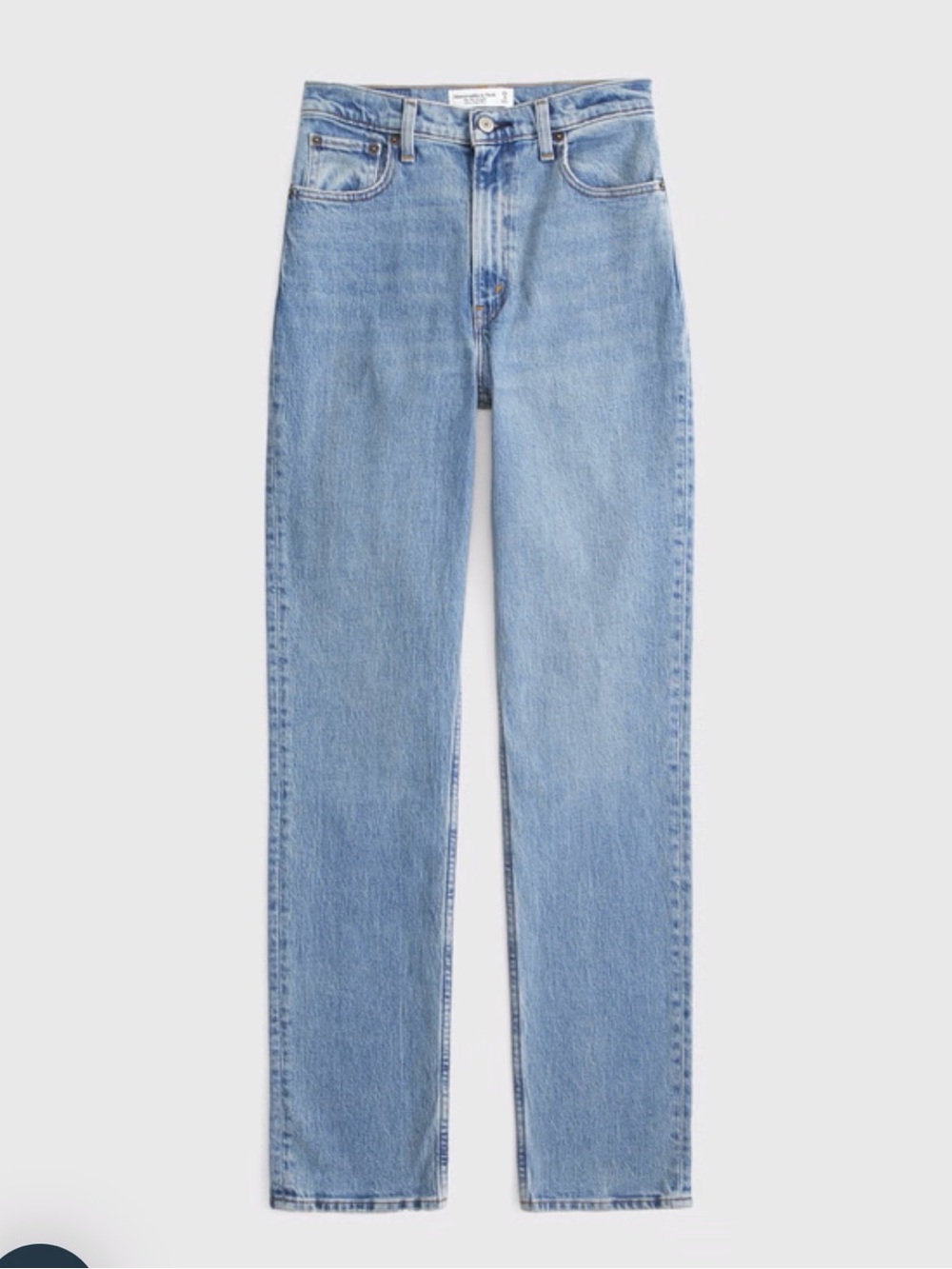 LONG Abercrombie & Fitch 90s Straight Ultra High Rise Jeans Light Wash Size 27 L